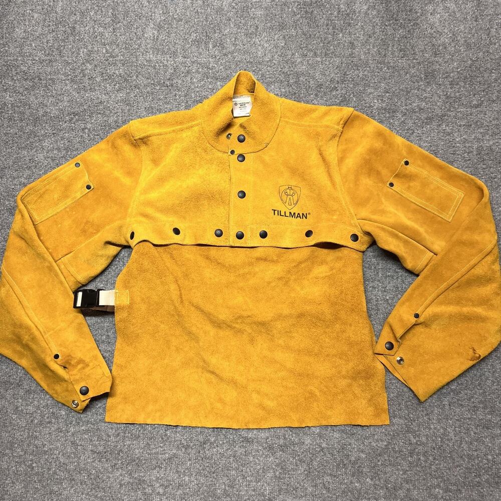 Tillman 3221M Welding Jacket Split Cowhide Leather Yellow Safety Work Medium